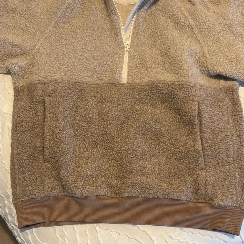 Outdoor Voices Tan Quarter-Zip Hoodie - Picture 4 of 5